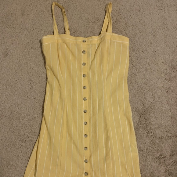 Forever 21 Button Down Yellow Dress - Picture 1 of 4